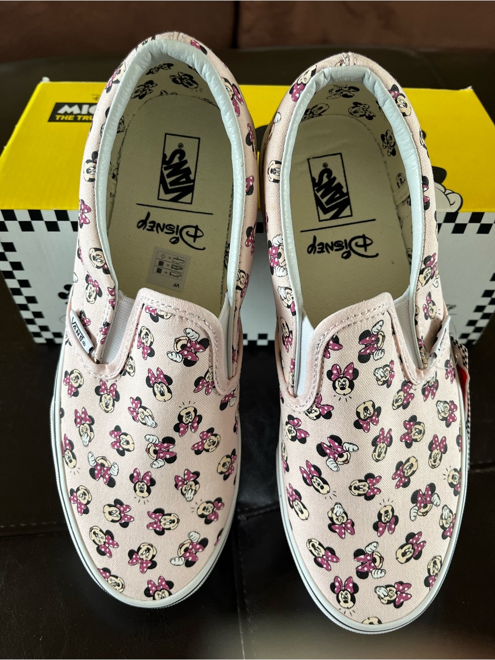 Vans Pink Minnie Mouse Slip-On Sneakers - Women’s 8 - Kid’s 7 - NWT